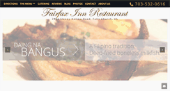 Desktop Screenshot of fairfaxinnrestaurant.com