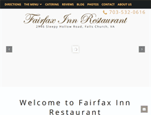 Tablet Screenshot of fairfaxinnrestaurant.com